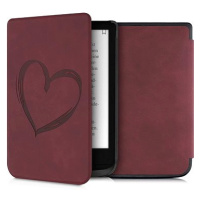 KW Mobile - Brushed Heart - KW5022804 - Pouzdro pro Pocketbook 616/617/627/628/632/633 - tmavě č