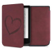 KW Mobile - Brushed Heart - KW5022804 - Pouzdro pro Pocketbook 616/617/627/628/632/633 - tmavě č