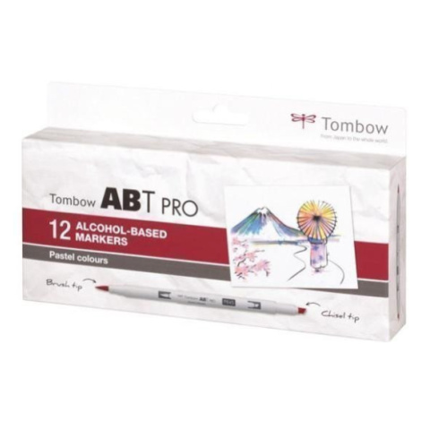 Tombow Oboustranný lihový fix ABT PRO - Pastel colors 12 ks