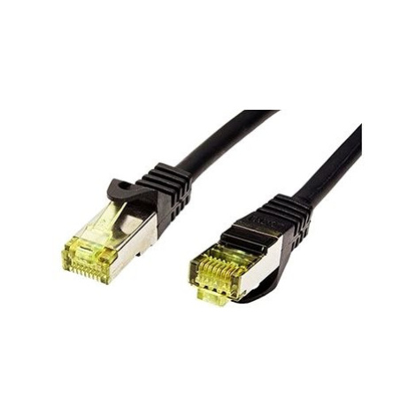 OEM S/FTP patchkabel Cat 7, s konektory RJ45, LSOH, 25m, černý