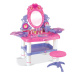 Dětský toaletní stolek v kufříku 2v1 Baby Mix - růžová Varianta: se židličkou a příslušenstvím B