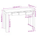 vidaXL Konzolový stolek se 3 zásuvkami 80 cm masivní sheeshamové dřevo