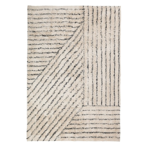 Bavlněný koberec 140x200 cm Broste ELVIRA - béžový/černý Broste Copenhagen