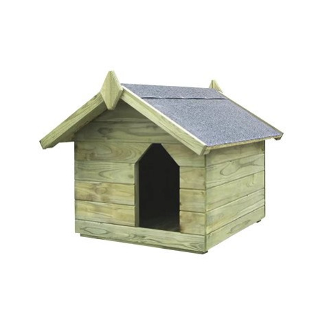 Zahradní psí bouda s otevírací střechou impregnovaná borovice 74 × 78,5 × 61,5 cm SHUMEE