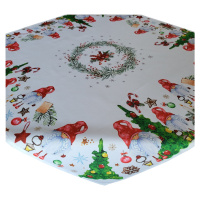 Vánoční ubrus na stůl CHRISTMAS HELLO 85x85 cm Mybesthome