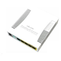 MikroTik RouterBOARD CSS106-1G-4P-1S (RB260GSP), TF470 CPU, nastavitelný switch, 5x LAN, 1xSFP s