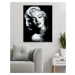 Diamantové malování - ČERNOBÍLÁ MARILYN Rozměr: 40x50 cm, Rámování: vypnuté plátno na rám