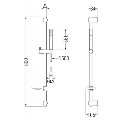 MEXEN/S DF70 posuvný sprchový set, chrom 785704582-00