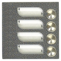 Modul TESLA KARAT 2-BUS 4 tlačítka (antika stříbrná) 4FN 231 03.2/F