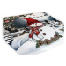 Vánoční gobelínový ubrus se sněhulákem 90x90 cm