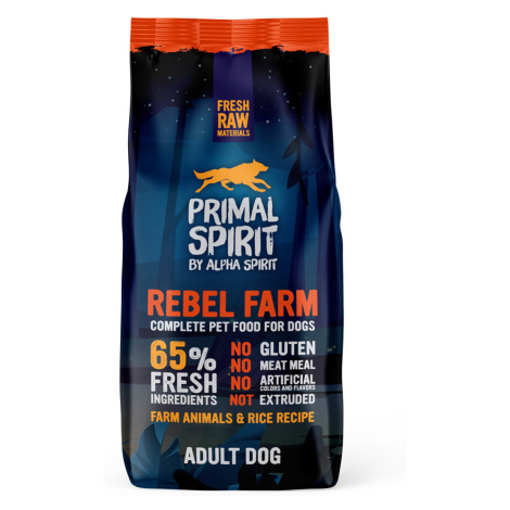 Primal Spirit Dog 65% Rebel Farm 12kg