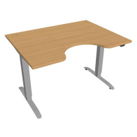 Office Pro psací stůl Hobis Motion MS ERGO 2 Šířka: 120 cm, Barva desky: buk, Barva kovu: šedá R