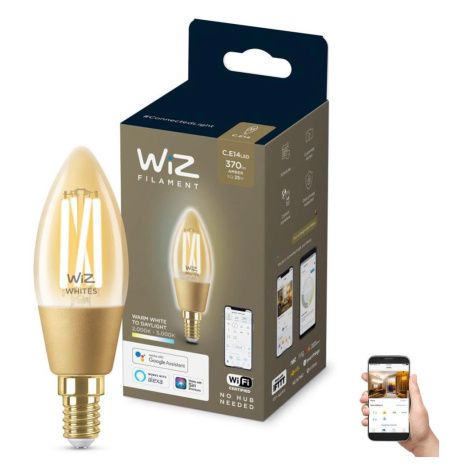WiZ LED Stmívatelná žárovka VINTAGE C35 E14/4,9W/230V 2000-5000K CRI 90 Wi-Fi - WiZ