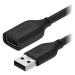 AlzaPower Core USB-A (M) to USB-A (F) 2.0, 0.5m černý