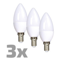 Žárovka LED E14  6W bílá teplá ECOLUX SOLIGHT WZ431-3 3ks