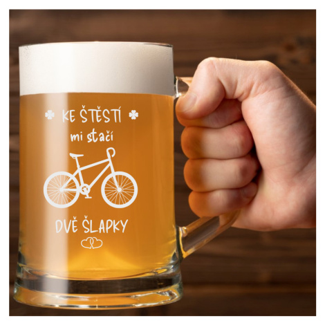 Dekorant Pivní půllitr pro cyklistu ŠLAPKY