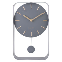 Designové kyvadlové nástěnné hodiny Karlsson KA5796GY 33cm
