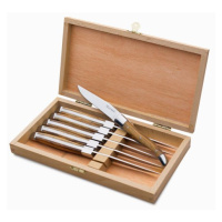 Steakové nože v drevenom boxe set 6 ks - Basic