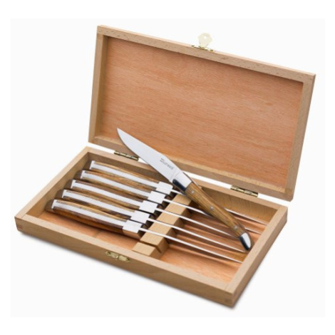 Steakové nože v drevenom boxe set 6 ks - Basic Lunasol