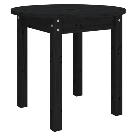 vidaXL Konferenční stolek černý Ø 45 x 40 cm masivní borové dřevo