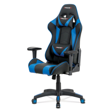 Kancelářská židle NUMMULAR, černá/modrá Autronic