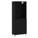 vidaXL Skříň highboard černá 69,5 x 34 x 180 cm kompozitní dřevo