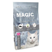Magic Cat Kočkolit Magic Litter Bentonite Ultra White with Carbon 10 l