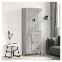 vidaXL Skříň highboard šedá sonoma 69,5 x 34 x 180 cm kompozitní dřevo