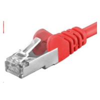 PREMIUMCORD Patch kabel CAT6a S-FTP, RJ45-RJ45, AWG 26/7 1m červená