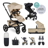 EASYWALKER Kombinovaný kočárek Jimmey Sand Taupe XXL RWS + Jackey Shadow Black