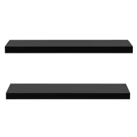 Plovoucí nástěnné police 2 ks černé 100 × 20 × 3,8 cm