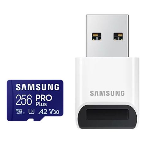 Paměťová karta Samsung micro SDXC 256GB PRO Plus + USB adapter (MB-MD256SB/WW)