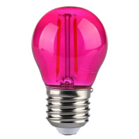 LED Žárovka FILAMENT G45 E27/2W/230V růžová