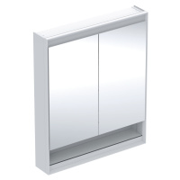 Geberit ONE - Zrcadlová skříňka s LED osvětlením, 750x900x150 mm, 2 dvířka, s nikou, bílá 505.83