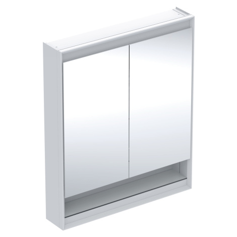 Geberit ONE - Zrcadlová skříňka s LED osvětlením, 750x900x150 mm, 2 dvířka, s nikou, bílá 505.83