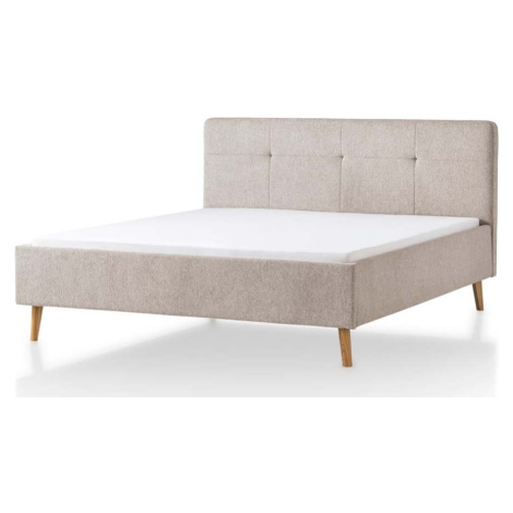 Šedohnědá čalouněná dvoulůžková postel 180x200 cm Smart – Meise Möbel