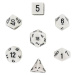 Sada kostek Chessex Opaque Polyhedral 7-Die Set - White with Black