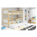 Dětská patrová postel s výsuvnou postelí RICO 190x80 cm Bílá Bílá