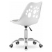 Bílo-šedá kancelářská židle PRINT
