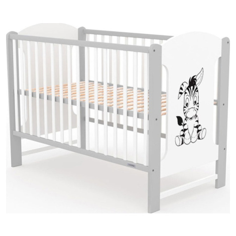 NEW BABY Dětská postýlka New Baby ELSA Zebra bílo-šedá