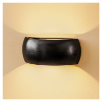 SOLLUX LIGHTING Nástěnné světlo Bow up/down keramika černá 32 cm