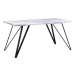 Jídelní stůl mramorový vzhled bílý / černý 150 x 80 cm MOLDEN, 242460