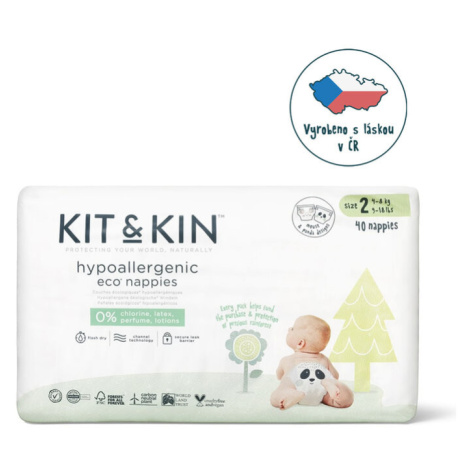 KIT & KIN Pleny jednorázové eko 2 (4-8 kg) 40 ks