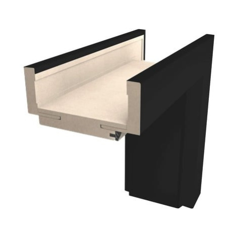 Obložková zárubeň Naturel pro tloušťku stěny 10-14 cm černá CPL 60 cm pravá o2CPLC60P