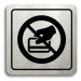 Accept Piktogram "zákaz placení kartou" (80 × 80 mm) (stříbrná tabulka - černý tisk)