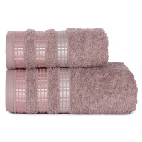 Bavlněný froté ručník s bordurou LUXURY 50x90 cm, růžová, 500 gr Mybesthome