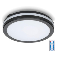 LED Koupelnové stropní svítidlo se senzorem LED/18W/230V pr. 30 cm černá + DO