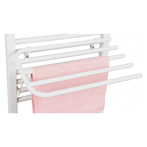 AQUALINE Sušák 4 ručníků na otopná tělesa, univerzální upínání, délka 60cm, bílá 25-03-SV460