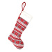 Vánoční textilní bota pletená, 45 cm, šedá