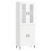 vidaXL Skříň highboard lesklá bílá 69,5 x 34 x 180 cm kompozitní dřevo